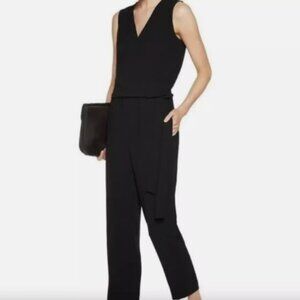 Sleek and chic black Theory belted jumpsuit! Size 0